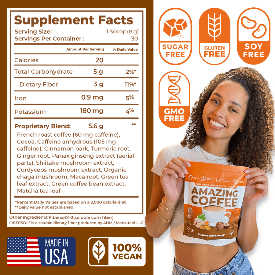 Amazing Coffee The plantbased, superfood and mushroom coffee that